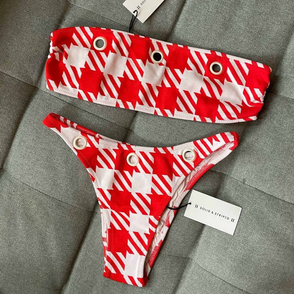 Solid and Striped Bathing Suit